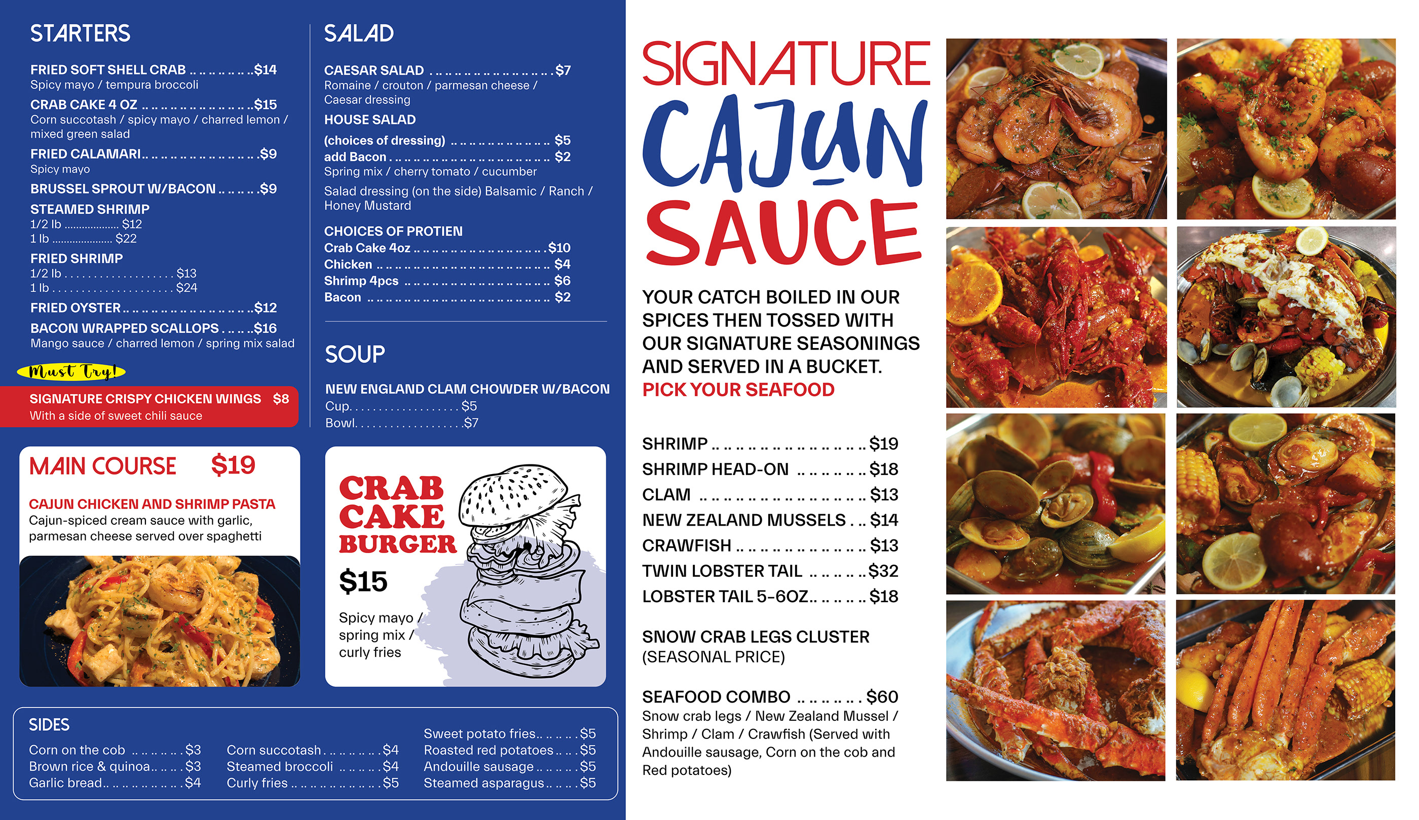 mr big seafood digital menu design